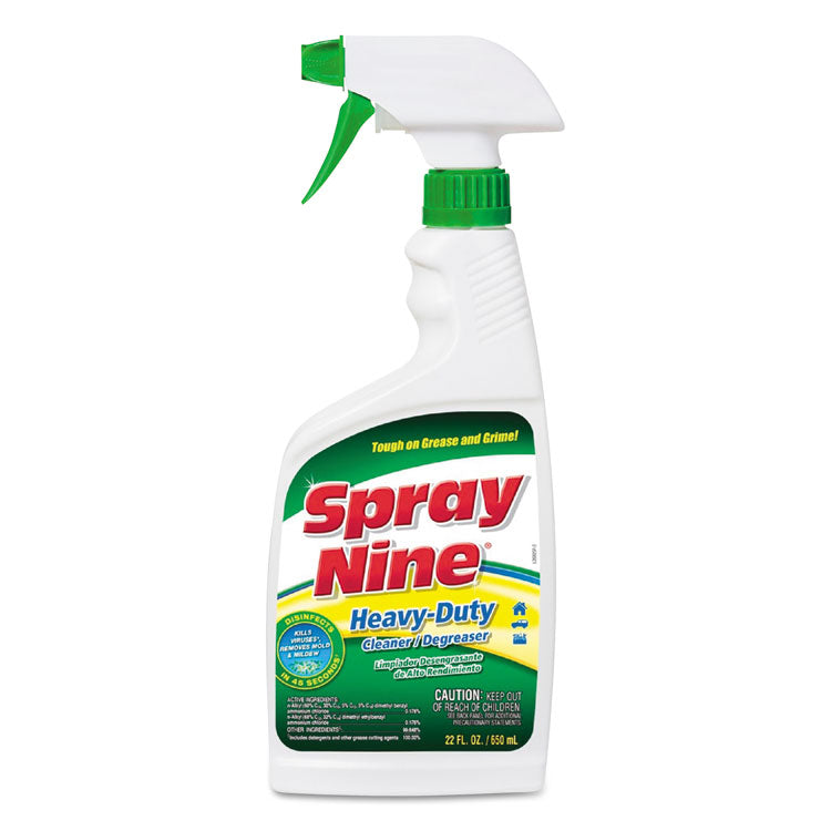 Heavy Duty Cleaner/Degreaser/Disinfectant, 22 oz Trigger Spray Bottle, 12/Carton
