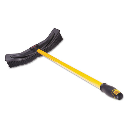 Maximizer Push-to-Center Broom, 18 x 58.13, Polyproylene Bristles, Steel Handle, Yellow/Black