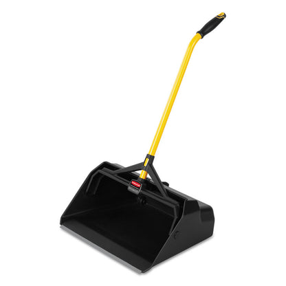 Maximizer Heavy-Duty Stand Up Debris Pan, 20.44 x 29, 32" Handle, Plastic, Yellow/Black