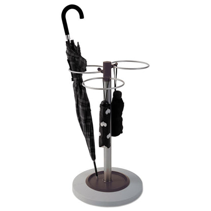 Flower Umbrella Stand, 13.75w x 13.75d x 25.5h, Black/Silver