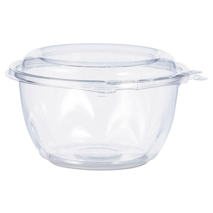 SafeSeal Tamper-Resistant, Tamper-Evident Bowls with Dome Lid, 16 oz, 5.5" Diameter x 3.1" h, Clear, Plastic, 240/Carton