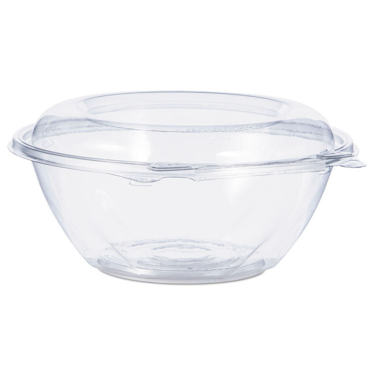 SafeSeal Tamper-Resistant, Tamper-Evident Bowls with Dome Lid, 24 oz, 7" Diameter x 3.1" h, Clear, Plastic, 150/Carton
