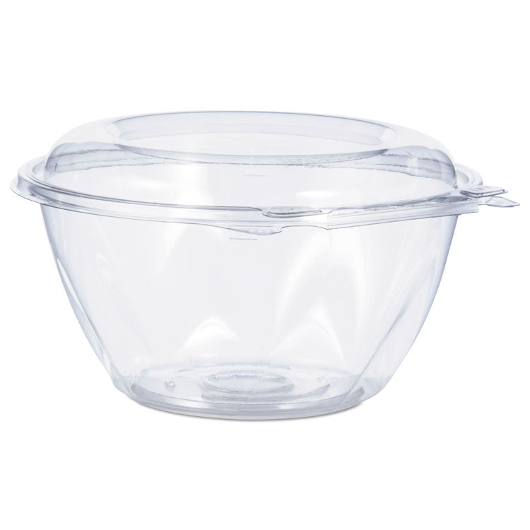 SafeSeal Tamper-Resistant, Tamper-Evident Bowls with Dome Lid, 32 oz, 7" Diameter x 3.4" h, Clear, Plastic, 150/Carton