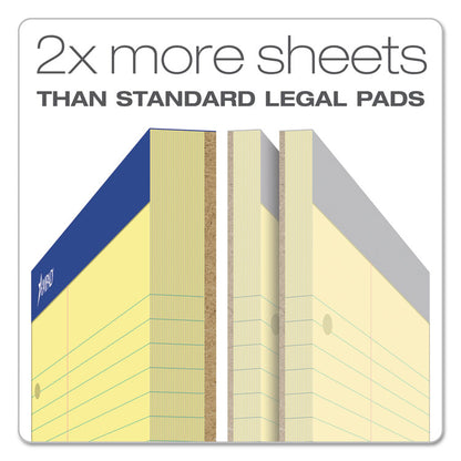 Double Sheet Pads, Pitman Rule Variation (Offset Dividing Line - 3" Left), (100) Canary Yellow 8.5 x 11 Sheets