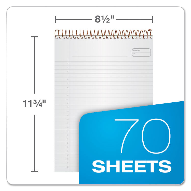 Gold Fibre Wirebound Project Notes Pad, Navy Cover, Project-Management Format, (70) White 8.5 x 11 Sheets