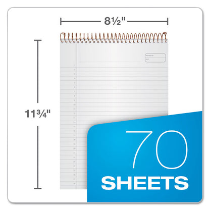 Gold Fibre Wirebound Project Notes Pad, Navy Cover, Project-Management Format, (70) White 8.5 x 11 Sheets