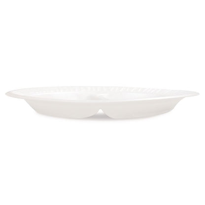 Concorde Foam Plate, 3-Compartment Plate, 10.25" dia, White, 125/Pack, 4 Packs/Carton