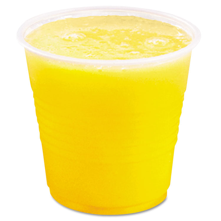 High-Impact Polystyrene Cold Cups, 10 oz, Plastic, Translucent, 100/Sleeve, 25 Sleeves/Carton