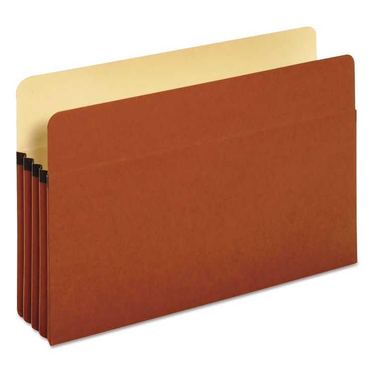 Standard Expanding File Pockets, 3.5" Expansion, Legal Size, Redrope, 25/Box