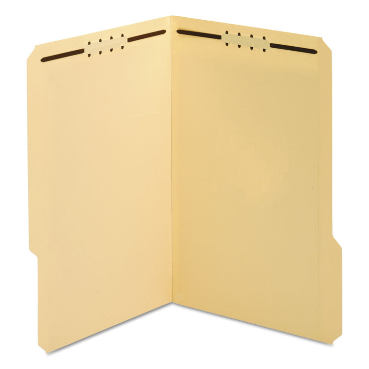 Top Tab Fastener Folder, 1/3-Cut Tab: Assorted, Expands 0.75", 2 Fasteners, Legal Size, Manila, 50/Box