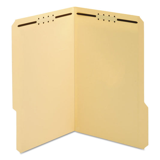 Top Tab Fastener Folder, 1/3-Cut Tab: Assorted, Expands 0.75", 2 Fasteners, Legal Size, Manila, 50/Box
