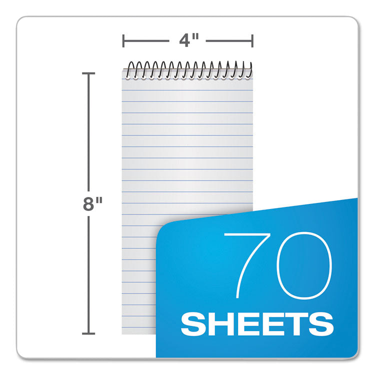 Second Nature Recycled Notepads, Randomly Assorted Cover Colors, Gregg Rule, (70) White 4 x 8 Sheets
