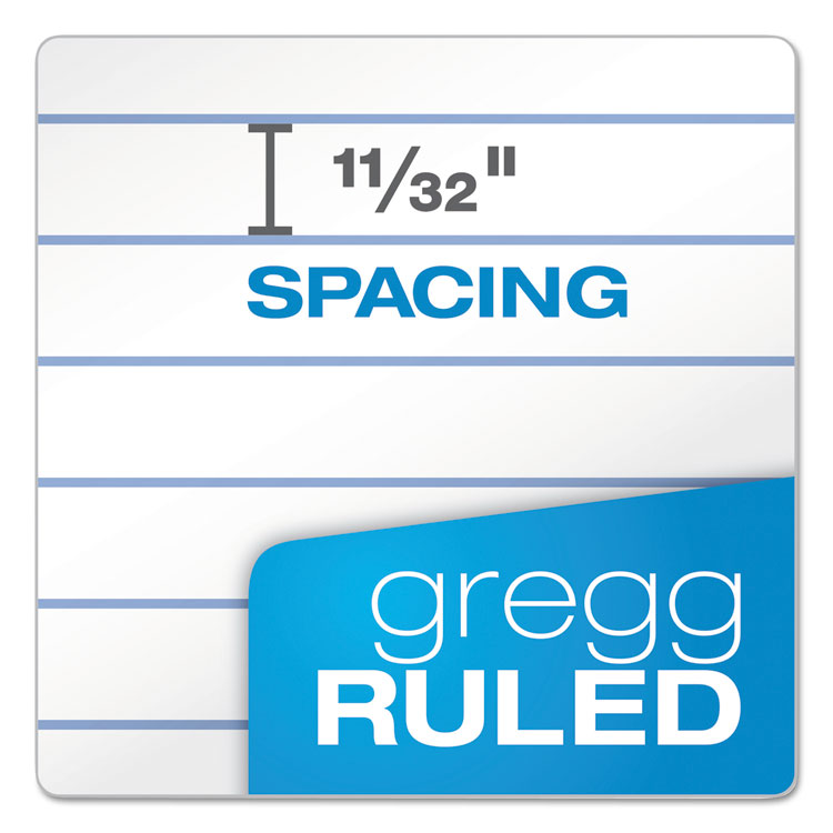 Second Nature Recycled Notepads, Brown Cover, Gregg Rule, (80) White 6 x 9 Sheets
