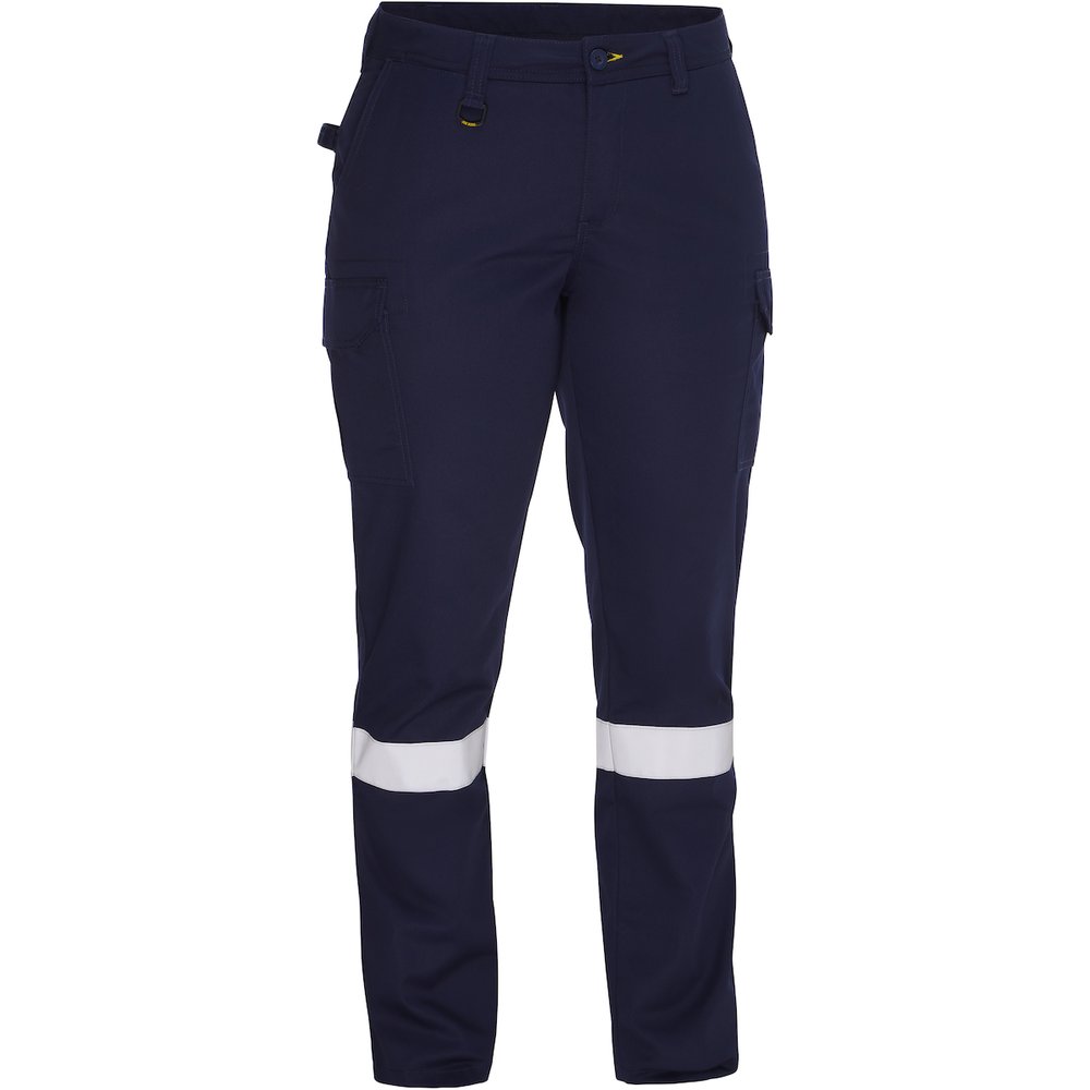 Bisley Workwear by PIP Women's Navy Taped Cargopant-ind. Wash