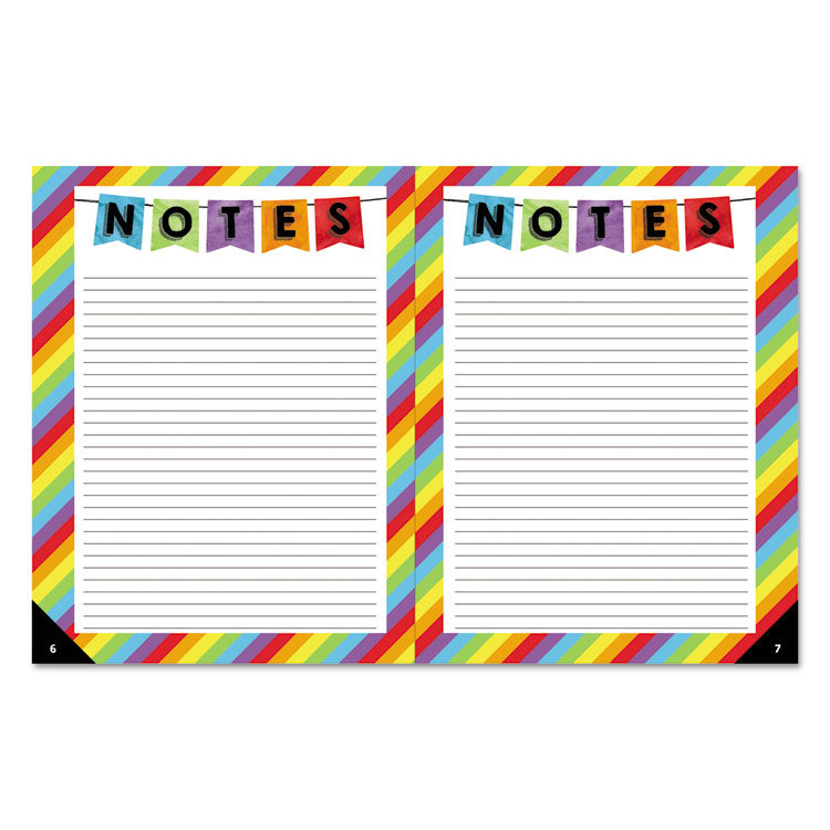 Teachers Planner, Weekly/Monthly, 7 Classes, Balloon Artwork, Multicolor Cover, 10.88 x 8.38 Sheets, 12-Month (July to June)