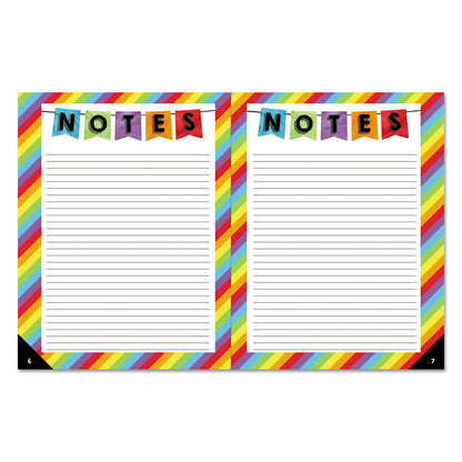 Teachers Planner, Weekly/Monthly, 7 Classes, Balloon Artwork, Multicolor Cover, 10.88 x 8.38 Sheets, 12-Month (July to June)