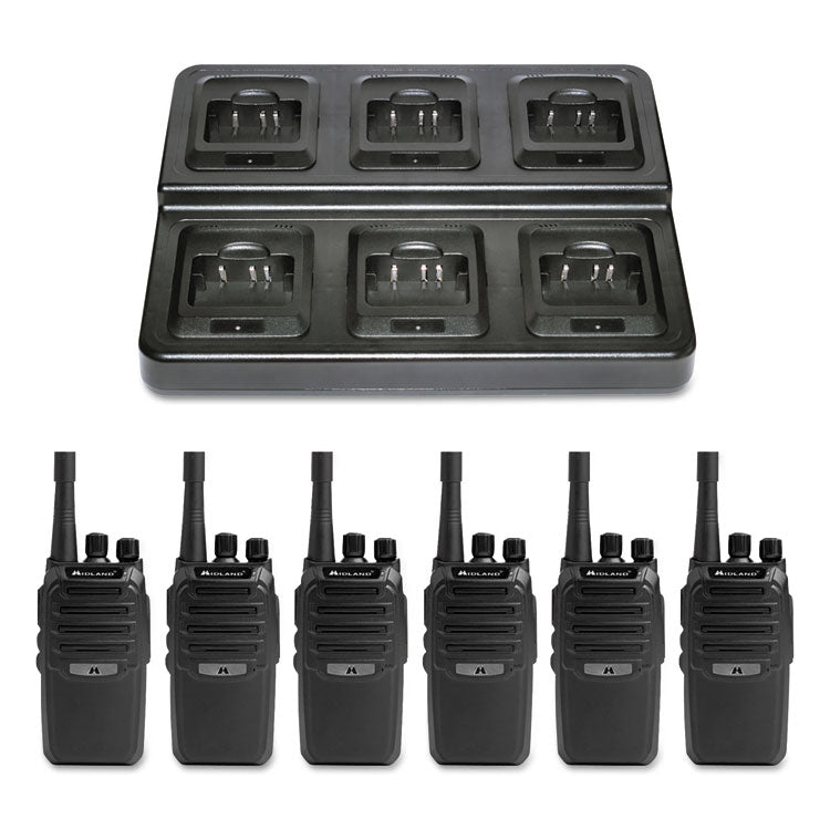 BizTalk 2 Way Radios BR200X6BGC, 6 Radios, 2 W, 16 Channels