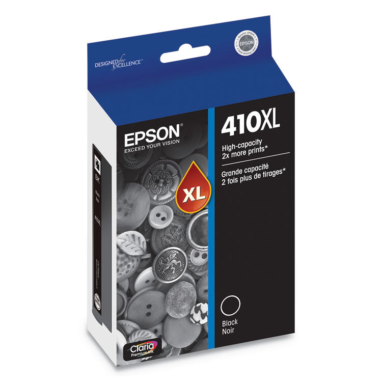 T410XL020-S (410XL) Claria High-Yield Ink, 500 Page-Yield, Black