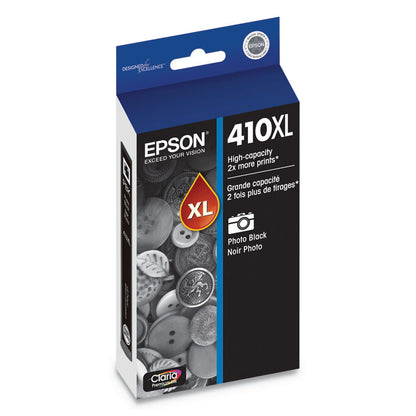T410XL120-S (410XL) Claria High-Yield Photo Ink, 500 Page-Yield, Black