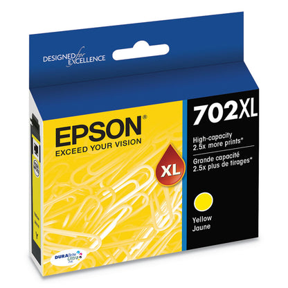 T702XL420-S (702XL) DURABrite Ultra High-Yield Ink, 950 Page-Yield, Yellow