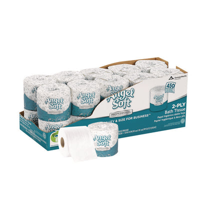 Angel Soft ps Premium Bathroom Tissue, Septic Safe, 2-Ply, White, 450 Sheets/Roll, 20 Rolls/Carton