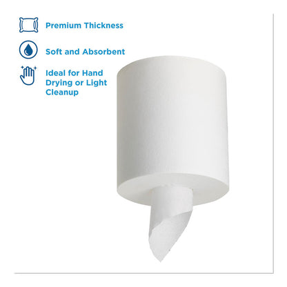 SofPull CenterPull Perforated Paper Towels, 1-Ply, 7.8 x 15, White, 320/Roll, 6 Rolls/Carton