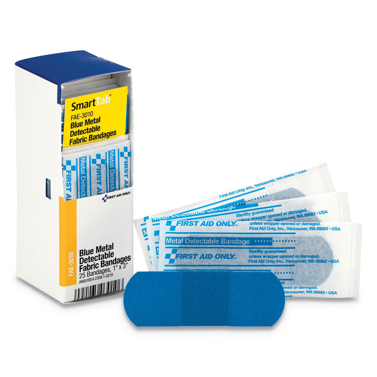 Refill for SmartCompliance General Cabinet, Blue Metal Detectable Bandages, 1 x 3, 25/Box