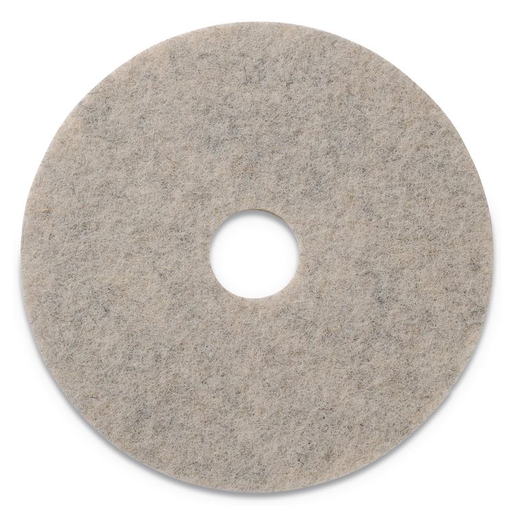 Combo Burnishing Pads, 19" Diameter, Tan, 5/Carton