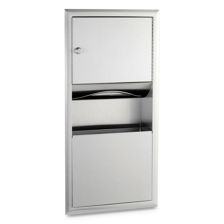 ClassicSeries Recessed Paper Towel Dispenser/Waste Receptacle, 14 x 3.94 x 28, Stainless Steel