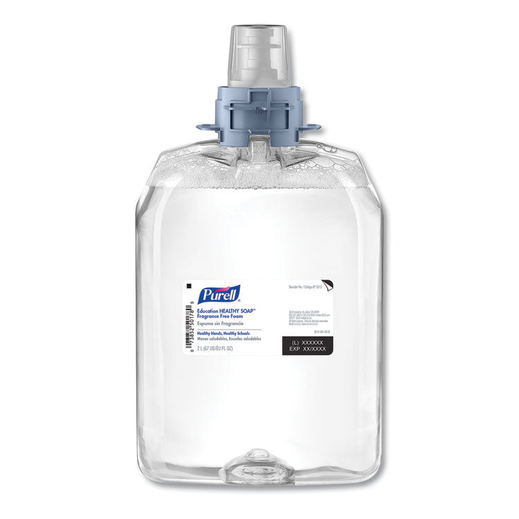 Education HEALTHY SOAP Fragrance Free Foam Refill, Unscented, 2,000 mL, 2/Carton
