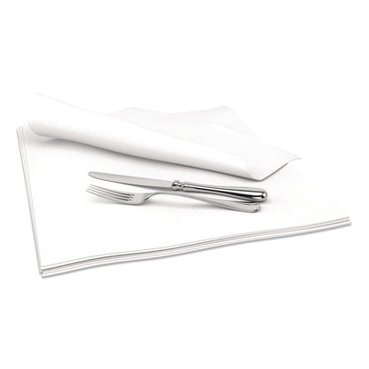Select Dinner Napkins, 1-Ply, 15 x 15, White, 1,000/Carton