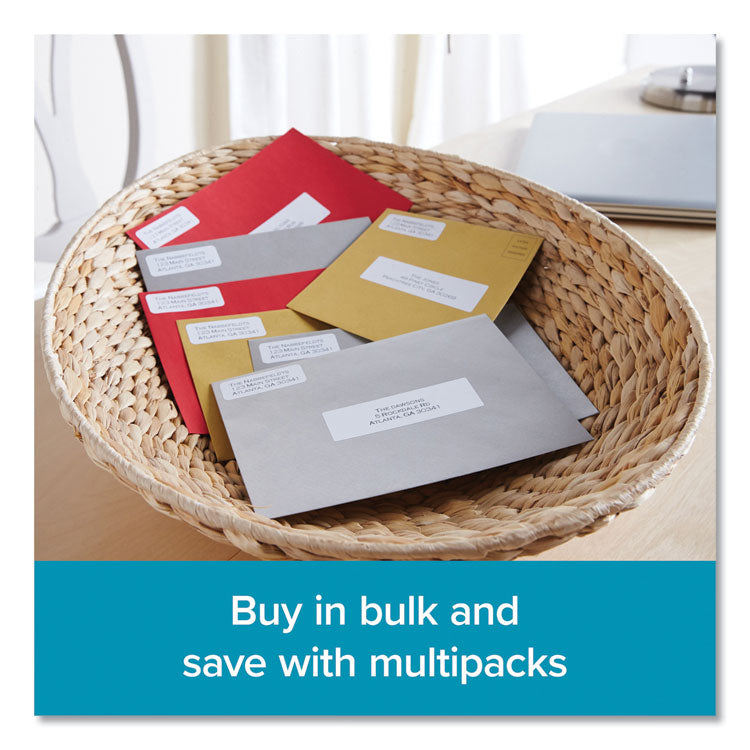 LW Multipurpose Labels, 1" x 2.13", White, 500 Labels/Roll, 6 Rolls/Pack