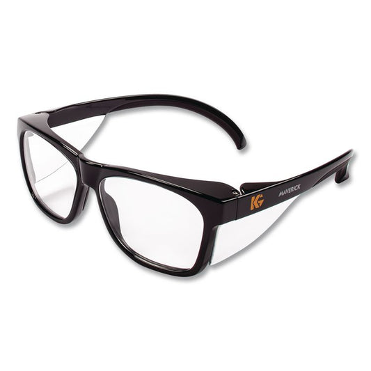 Maverick Safety Glasses, Black Full Frame, Clear Dual Lens (Each)