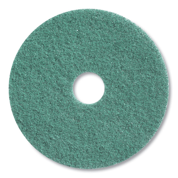 Twister Floor Pad, 17" Diameter, Green, 2/Carton