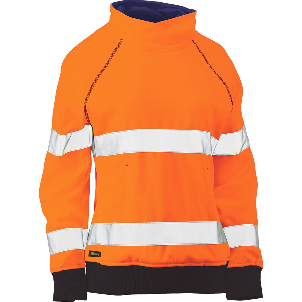 Bisley Workwear by PIP T R CL2 Women Contouredfleece Sweatshirt ORG M