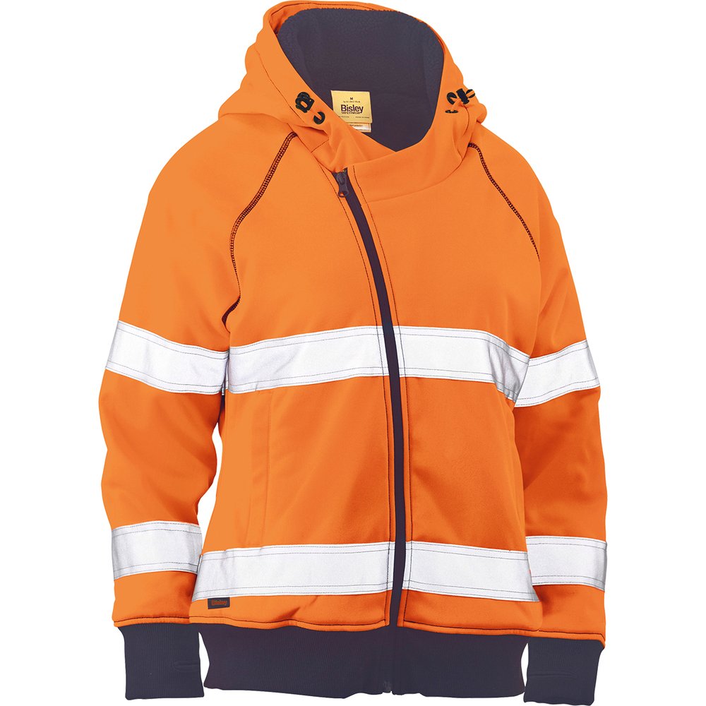 Bisley Workwear by PIP Type R Class 2 Women's Contoured Full ZIP Hoodie