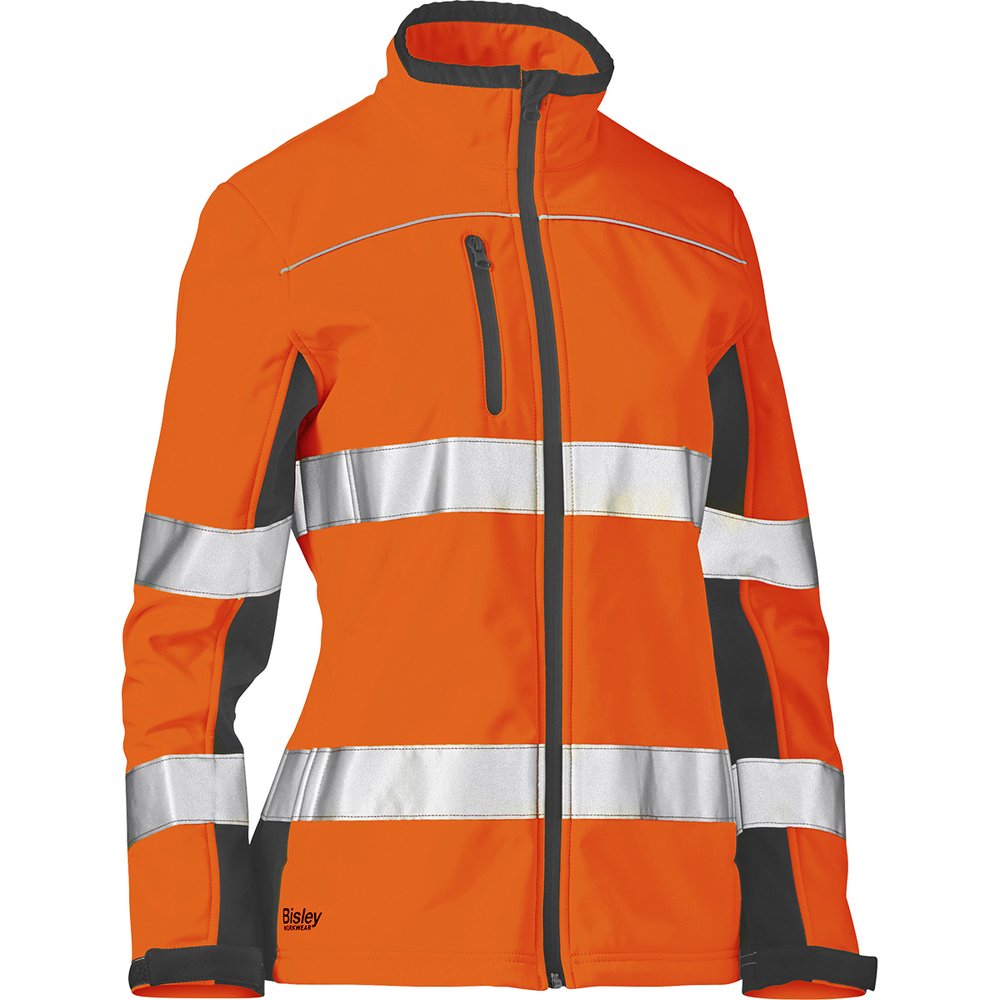 Bisley Workwear by PIP Type R CL2 Women's Softshell Jacket ORG 2XL