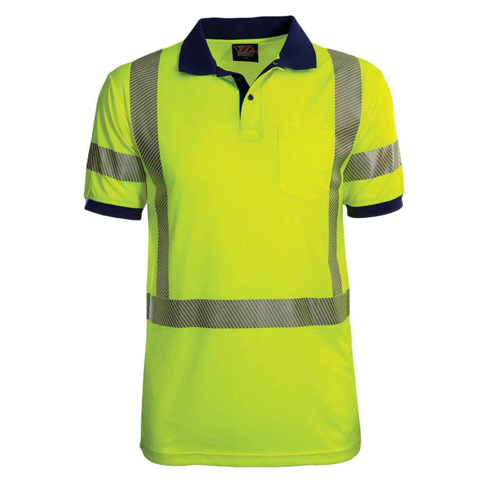 Reflective Apparel by PIP Type R CL3 S-sleeve MW Polo W/COMFORT Trim XL