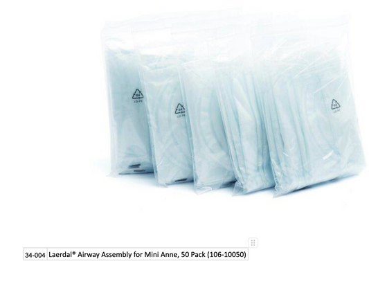 Kemp USA Laerdal® Airway Assembly for Mini Anne, 50 Pack (106-10050)