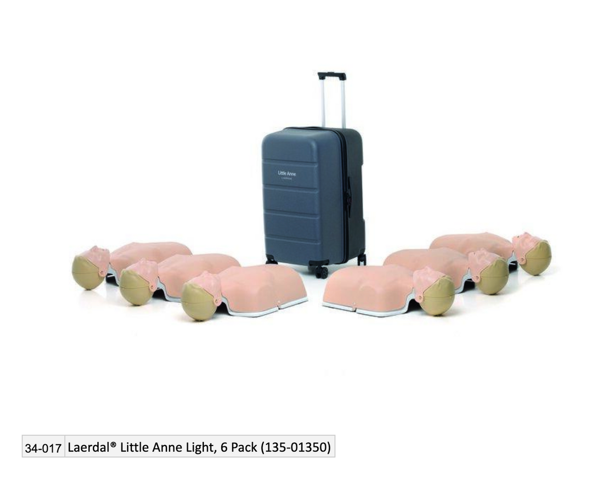 Kemp USA Laerdal® Little Anne Light, 6 Pack (135-01350)