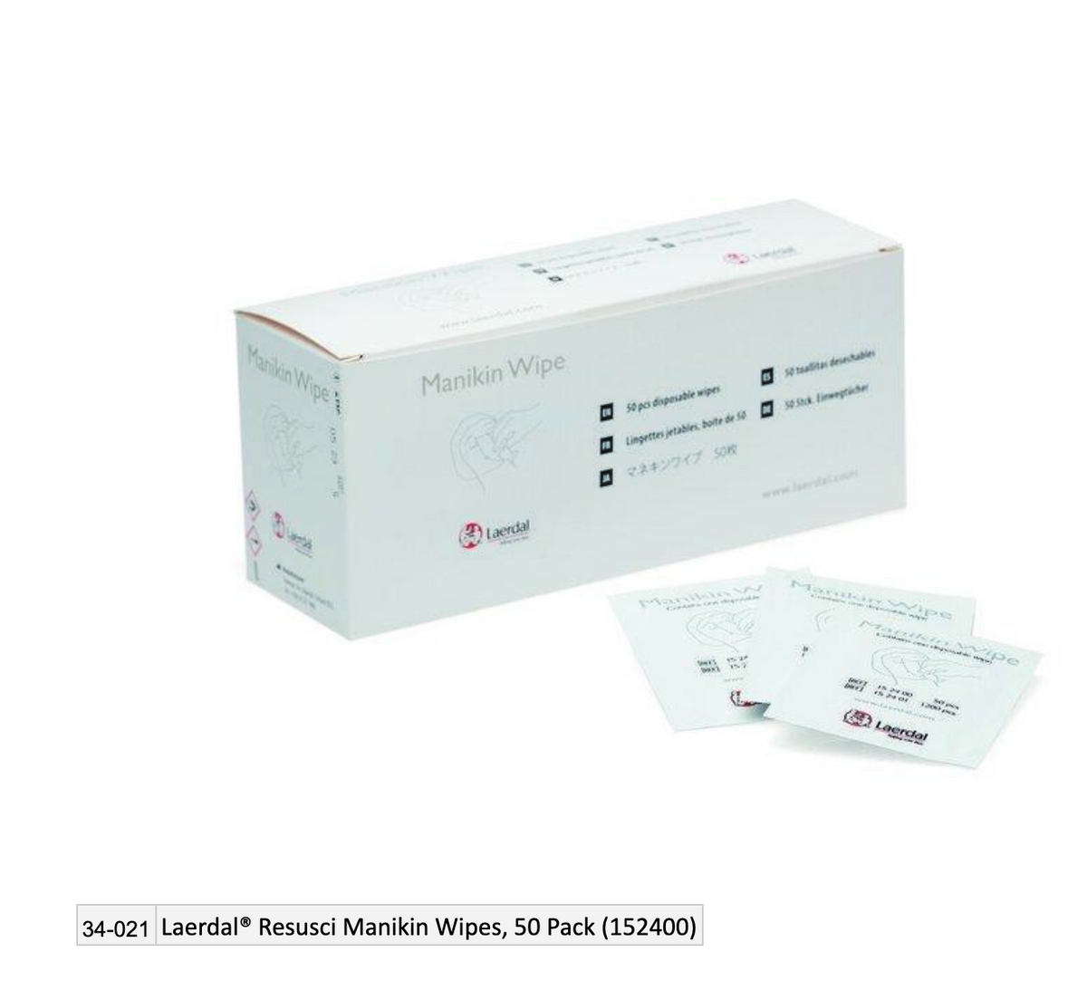 Kemp USA Laerdal® Resusci Manikin Wipes, 50 Pack (152400)