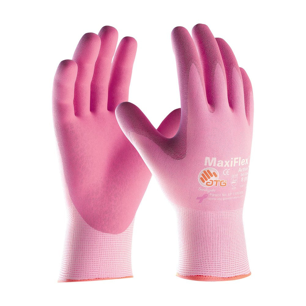 PIP Maxiflex Active 15G PINKNYL/LYCRA Shell Pink L, 144 Pairs/Case