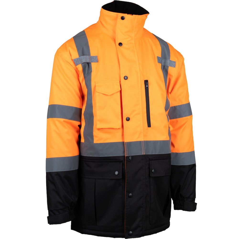 PIP Type R CL3 Coat W/INSULATION BLK Bottom ORG L (Pair)