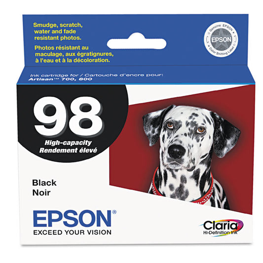 T098120-S (98) Claria High Yield Ink, 450 Page-Yield, Black