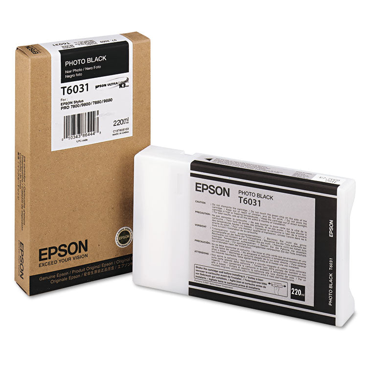 T603100 (60) UltraChrome K3 Ink, Photo Black