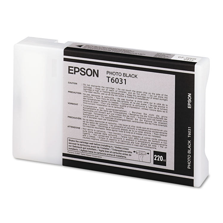 T603100 (60) UltraChrome K3 Ink, Photo Black