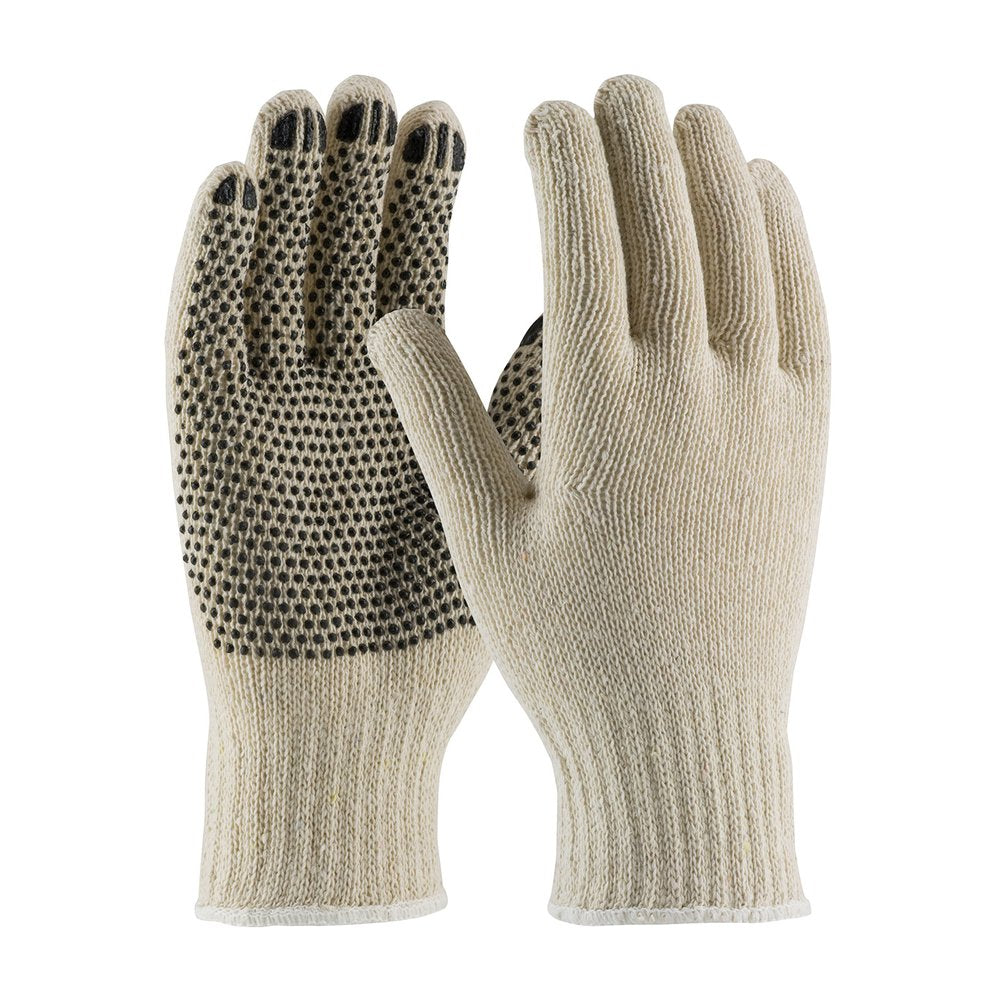 PIP REG WGT Knit COTTON/POLYESTER Glove W/PVC DOT L, 12 Pairs/Pack