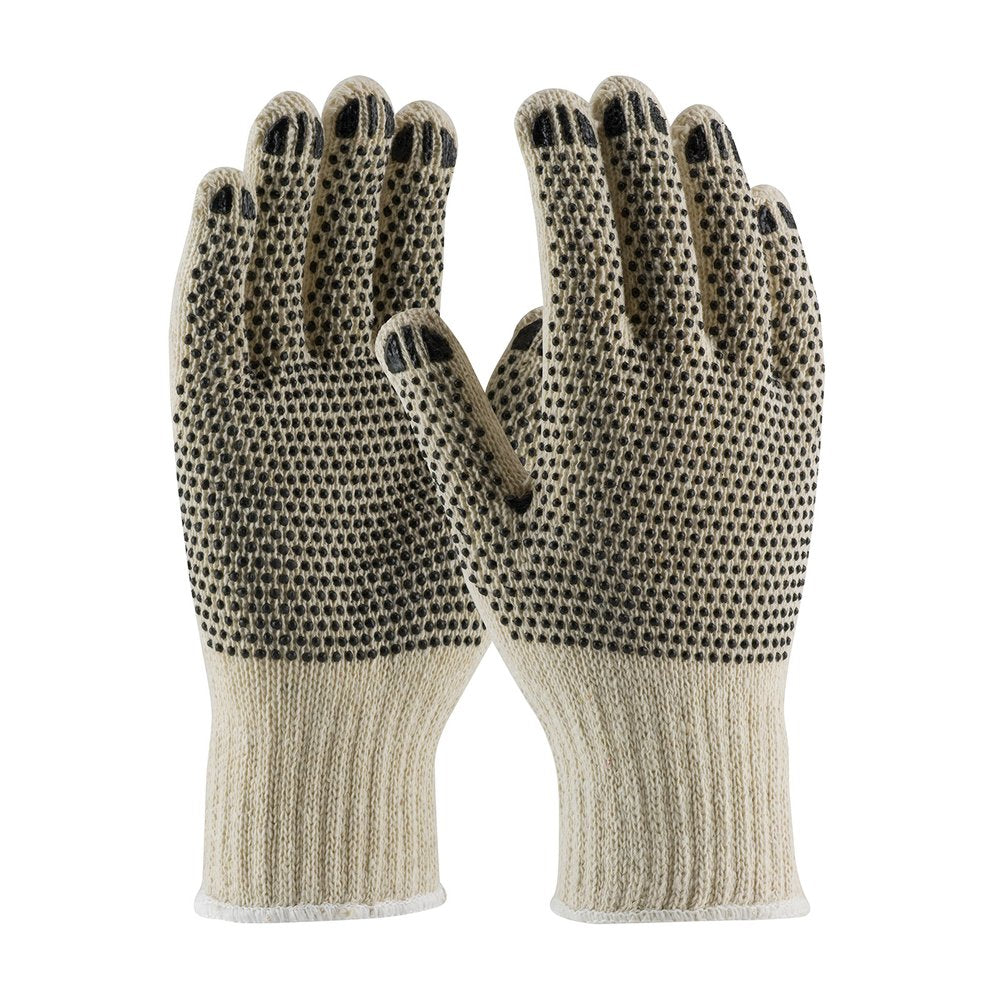 PIP REG WGT Knit COTT./POLY.GLOVE W/PVC XL, 12 Pairs/Pack