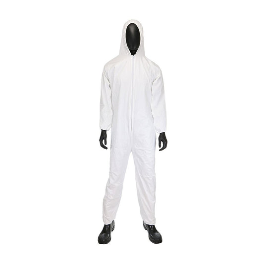PIP Microporous Coverall W/HOOD Elastic M, 25/Case