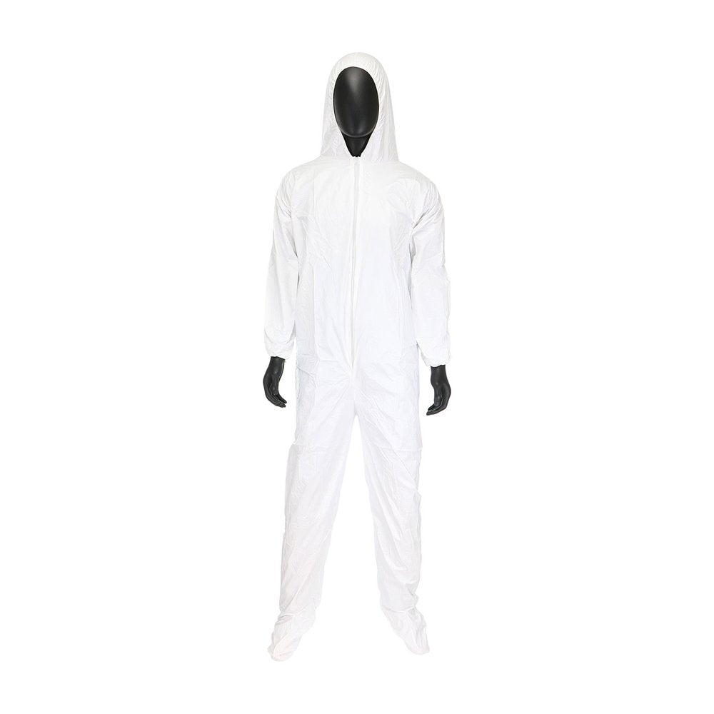 PIP Microporous Coverall Elastic WR/ANKLE HOOD/BOOT, 25/Case